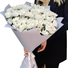  Belek Flowers Order Элегантный букет белых хризантем