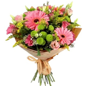  Belek Flowers Delivery Gerbera Lisyantus Krizantem Buket